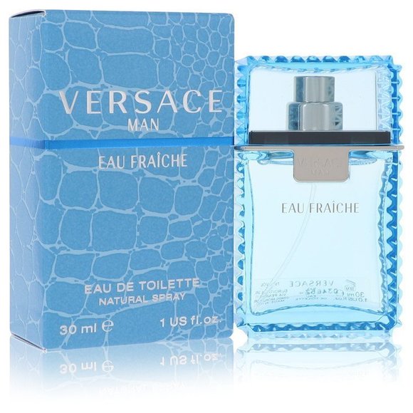 Versace Man by Versace Eau Fraiche Eau De Toilette Spray (Blue) 1 oz - Picture 1 of 1
